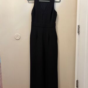 Express Black Sleeveless Jumpsuit with Straight-Leg Design